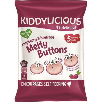 Kiddylicious Gombíky ovocno-zeleninové malina s repou 5 x 6 g