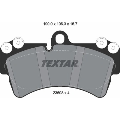 TEXTAR Sada brzdových destiček, kotoučová brzda epad 2369381