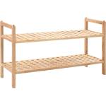 vidaXL Етажерка за обувки, орехово дърво масив, 69x26x40 cм (247102)