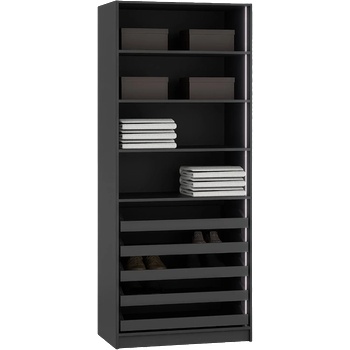 Carmen Двукрилен гардероб с чекмеджета york - графит (3575575)