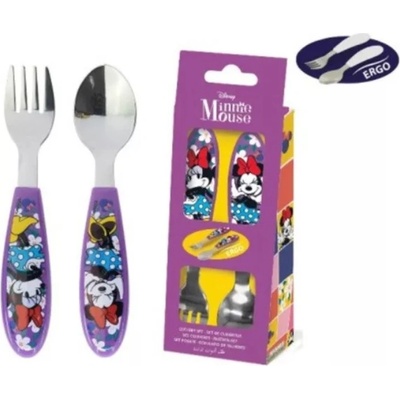Storline Dětský nerez příbor Minnie fialový