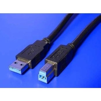 Roline 11.02.8869 USB 3.0 SuperSpeed kabel USB3.0 A(M) - USB3.0 B(M), 0,8m, černý