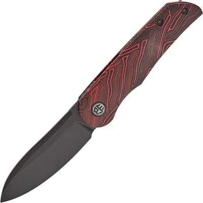 Petrified Fish PFE16 El Camino Black Stonewashed N690 Red Gmascus G10 PFE16RDMDW