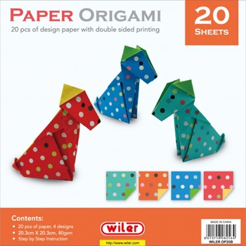 WILER Origami papír,20,3x20,3cm 20ks/80g OP20B