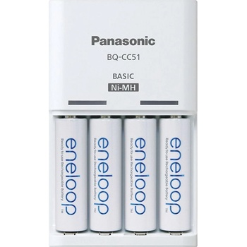 Panasonic Зарядно устройство Panasonic Eneloop BQ-CC51 (K-KJ51MCD40E), за 4бр. батерии AA и AAA, с включени батерии 4x AA 2000mAh (K-KJ51MCD40E)