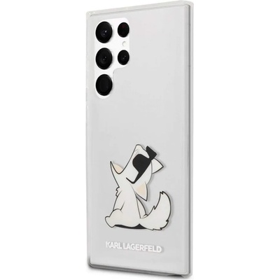 KARL LAGERFELD Choupette Fun Case - дизайнерски кейс с висока защита за Samsung Galaxy S22 Ultra (прозрачен)