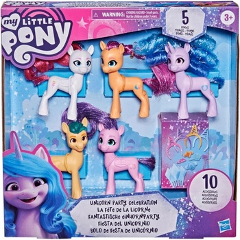 Hasbro My Little Pony Sada 5 figurek poníků Unicorn Party Celebration