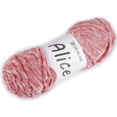 Pletací žinylková příze Alice 100 g Varianta: 5 pudrová, Balení: 1 ks 57855/147357/266877