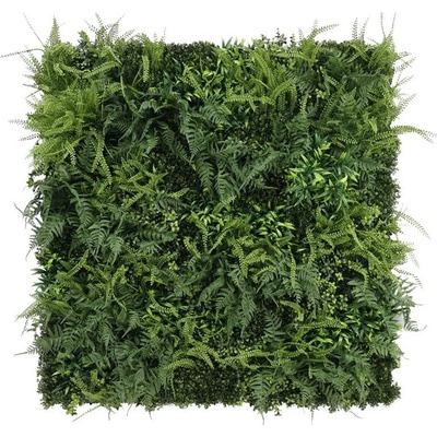 Umělá živá zelená stěna ASPLENIUM - nehořlavost B, 100 x 100cm