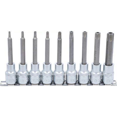 Sada hlavíc s bitmi TORX s otvorom 1/2", 9 ks - B5178