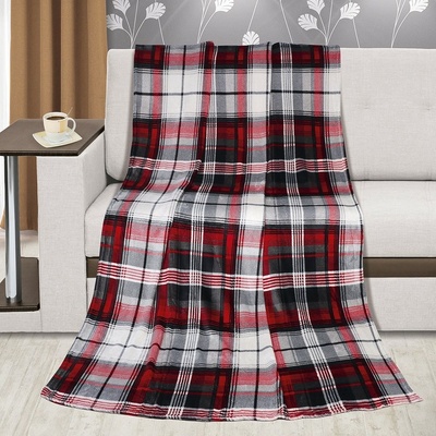 Bellatex deka Kemping Plus Štvorce červená 150x200