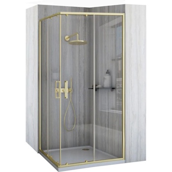 Image 1 of Rea Душ кабина Rea City 80x100 Brush Gold (KPL-K74502)