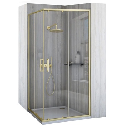 Rea Душ кабина Rea City 80x100 Brush Gold (KPL-K74502)