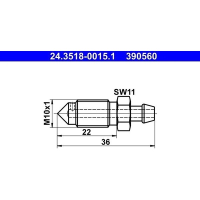 Odvzdušňovací šroub / ventil ATE 24.3518-0015.1
