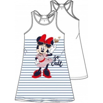 Sun City dievčenské bavlnené letné šaty Minnie Mouse Disney biele