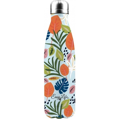 Easy Life Cestovní lahev Tropical Vibes šedá zelená 500 ml