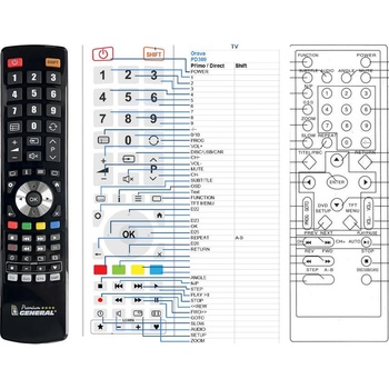 GENERAL ORAVA PD-306, PD-309 - съвместимо дистанционно управление на марката General (PD-306, PD-309)