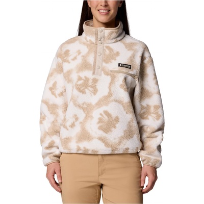 Columbia Дамски поларен пуловер Columbia Women's Helvetia II Printed Cropped Half Snap Fleece jumper - Sea Salt / Sprayflower - размер XL (105-6166-1315)