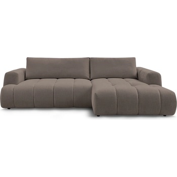 Bobochic Кафяво-сив сгъваем/с място за съхранение ъглов диван (десен ъгъл) Fuji - Bobochic Paris (106521)