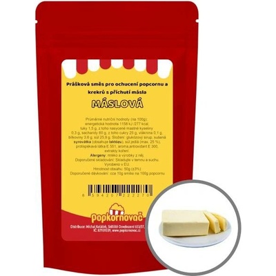 Popkornovač.cz Příchuť na popcorn Máslová 50 g