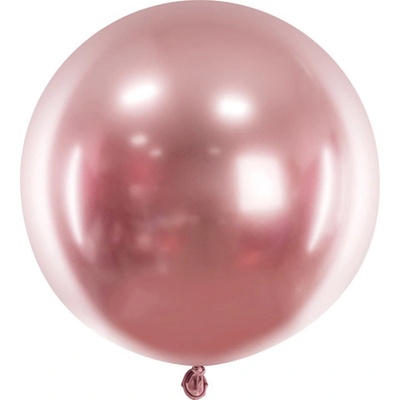PartyDeco Balónek růžovo-zlatý lesklý 60 cm