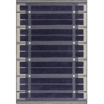 Asiatic Carpets Тъмносин/бежов ръчно изработен вълнен килим 120x170 cm - Asiatic Carpets (FABL120170NAVY)