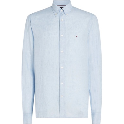 Tommy Hilfiger Риза Tommy Hilfiger Men's Pigment Dyed Long-Sleeve Plain Shirt - Breezy Blue