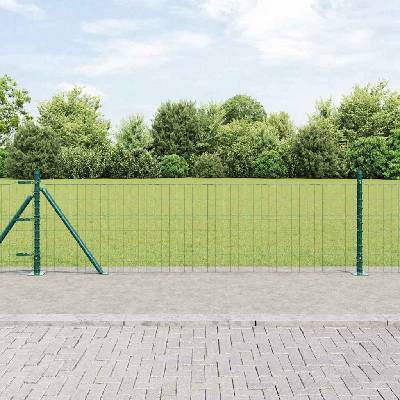 OMAXI Evropský plot s betonovou základnou 10 x 0,6 m Zelená Síťovina 241726