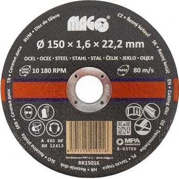 Magg Řezný kotouč 150 x 1,6 x 22,2 mm RK15016