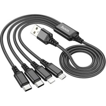 hoco. USB кабел за зареждане C-C+C+micro+Lightning 1m X76 (HC768650) (HC768650)