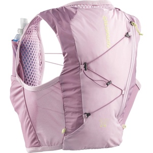 Salomon Дамска раница за трейл бягане Salomon Women's Active Skin 4 Set Running vest - Dusky Orchid / Dawn Pink / Butterfly (502-8394-0414)