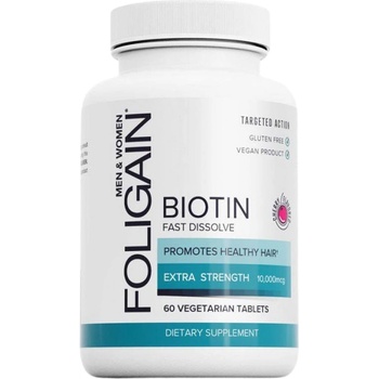 Image 1 of FOLIGAIN Biotin Supplement [60 Дъвчащи таблетки] Череша