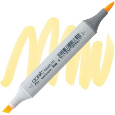 Lihová fixa COPIC Sketch oboustranná Brush & Chisel, Fluorescent yellow orange (FY1)