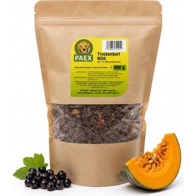 Paex Sušený Barf zvěřina maso + ovoce + zelenina 800 g