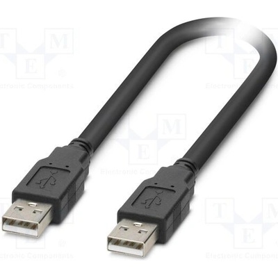 Phoenix Contact 1333138 USB 2.0, USB A vidlice,z obou stran, 1,8m, černý