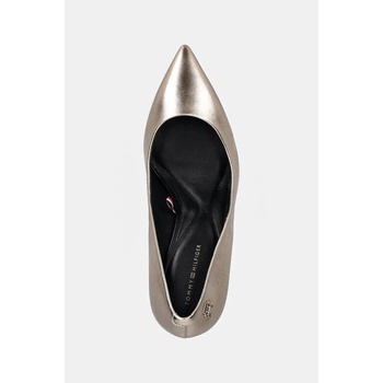 Tommy Hilfiger Кожени обувки с тънък ток Tommy Hilfiger PARTY POINTED METALLIC PUMP (FW0FW08156)