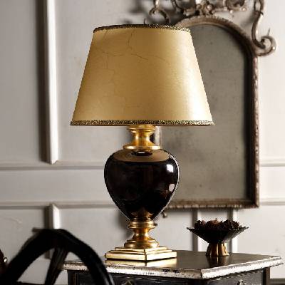 Onli - Настолна лампа AMADEUS 1xE27/15W/230V 72 cm черен/златист (OL0540)