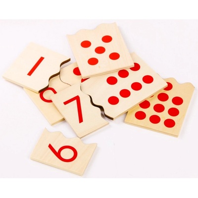 Montessori puzzle Čísla a puntíky – Zboží Dáma