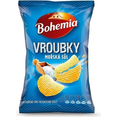 Bohemia Vroubky bramborové lupínky Mořská sůl 55 g