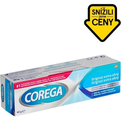 Corega Original extra silný pro pevnou fixaci zubní náhrady 40 g – Zboží Dáma