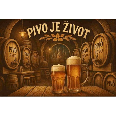 Ceduľa Pivo je život