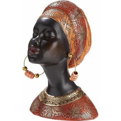 Dekorace figura hlava Afričanka Kiana, 19,5x15,5x23 cm