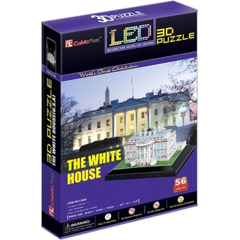 Image 1 of CubicFun Cubic Fun - Пъзел 3D White House 56ч. LED светлини