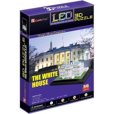 CubicFun Cubic Fun - Пъзел 3D White House 56ч. LED светлини