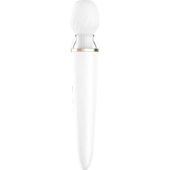 Satisfyer Double Wand-er - умен масажен вибратор (бял)