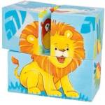 Goki Puzzle blocks - Wild animals from the Jungle