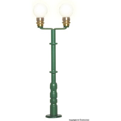 Viessmann H0 Kulovitá lampa, dvouramenná, zelená 6305