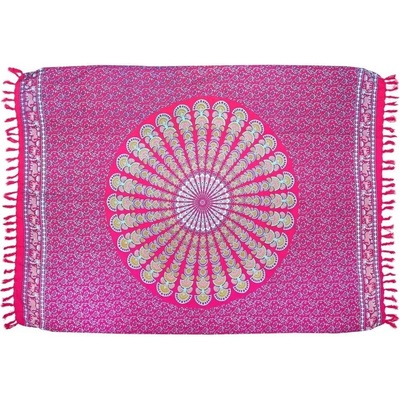 šátek sarong pareo Peacock růžový