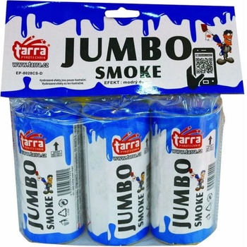 Tarra pyrotechnik Dymovnice Jumbo Smoke MODRÁ 3ks s trhacou poistkou
