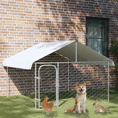 vidaXL Vonkajšia búda pre psov so strechou 200 x 200 x 150 cm